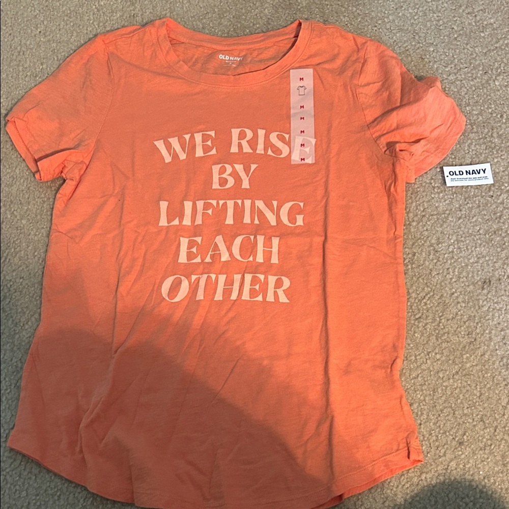 Old Navy Bright Orange Motivational Tee